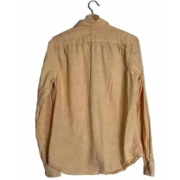 🍌Banana Republic Shirt Mens Medium Camden Fit Custom 078 Wash Pastel Oran… - Picture 7 of 7